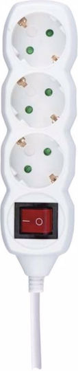 Com Power Strip 3 Positions with Switch and Cable 5m
