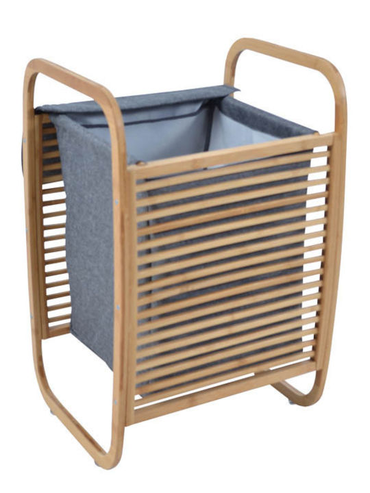 Ankor Καλάθι Απλύτων Bamboo 40x30x61cm Γκρι