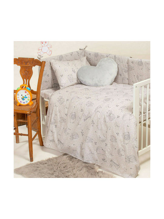 Melinen Baby Sheet Happy Grey