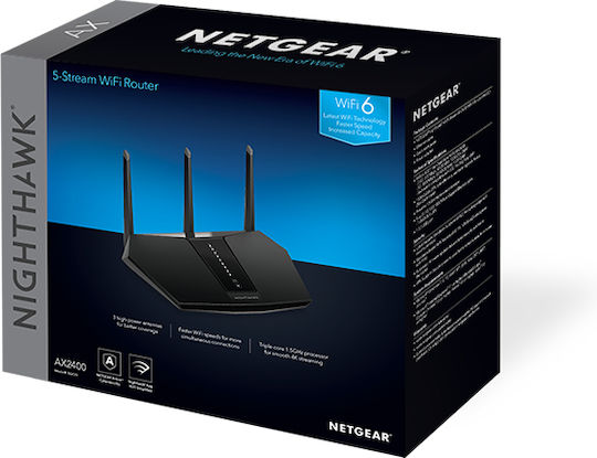 NetGear Nighthawk RAX30 Безжичен Рутер Wi‑Fi 6 - Wi‑Fi 6 с 4 Порта Gigabit Ethernet