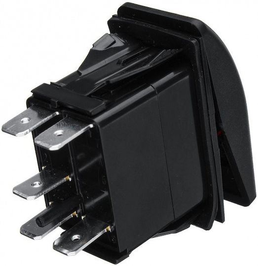 Car Light Switch On/Off Flush 12V-24V Universal Blue