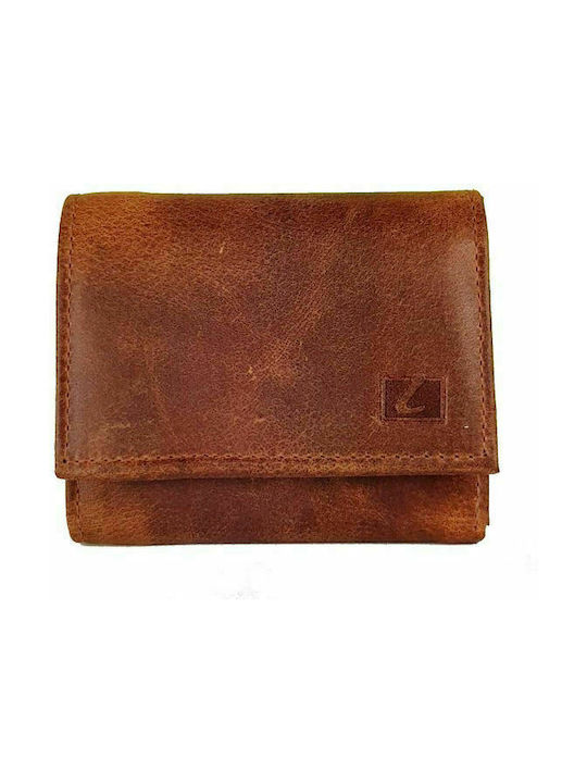 Leather Men's Wallet with RFID Tabac Brown
