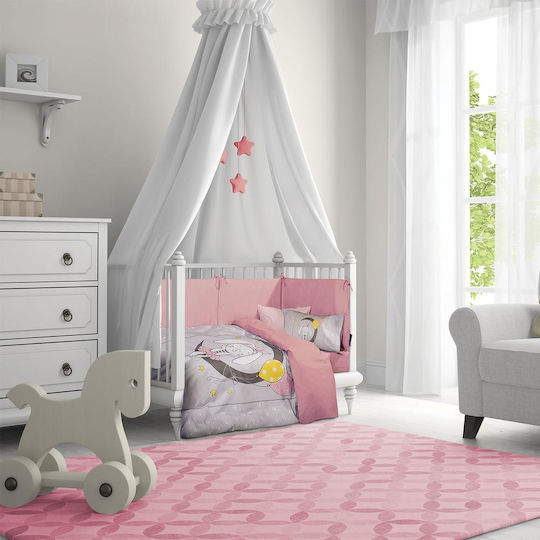 Greenwich Polo Club Essential Baby Sheets Set Crib Cotton Gray 125x170cm 3pcs