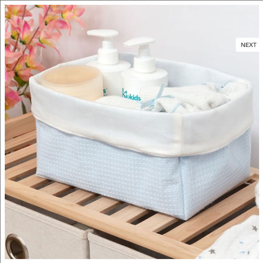 Kiokids Coș de Depozitare pentru Pepinieră Waffle Rectangle Albastru deschis 1buc Kiokids Coș de Depozitare pentru Pepinieră Waffle Rectangle Albastru deschis 1buc