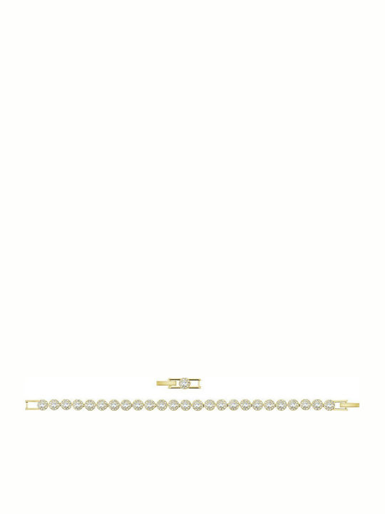 Swarovski Angelic Medium Γυναικείο Βραχιόλι Ροζέτα από Ατσάλι Επιχρυσωμένο 16.5cm