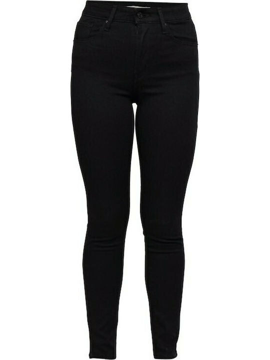 721 Ψηλόμεσο Γυναικείο Jean Παντελόνι σε Skinny Εφαρμογή Μαύρο
