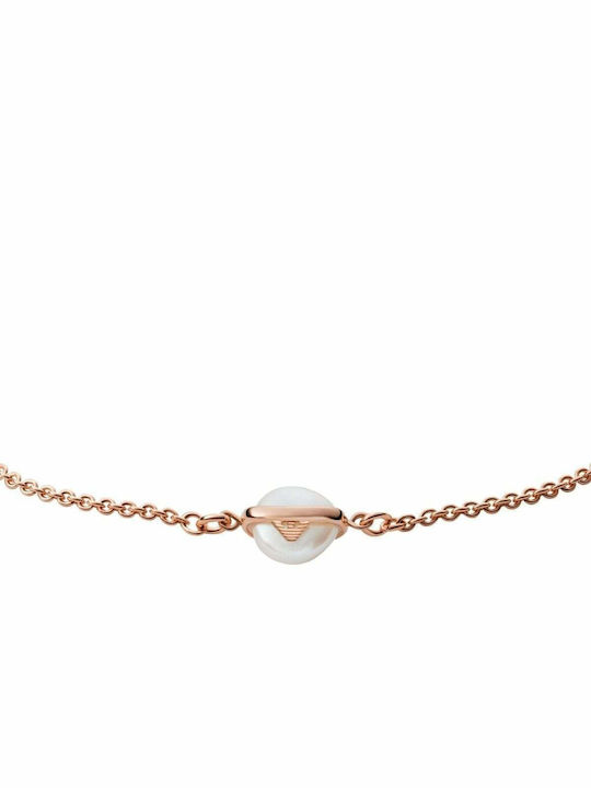 Emporio Armani Armband Kette mit Design mit Steinen Vergoldet mit Perlen