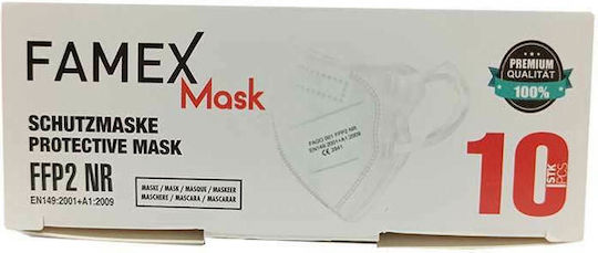 Famex Kids Mask FFP2 NR Protective Mask FFP2 Kids White 10pcs