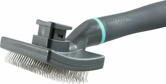 Zolux ANAH with Extendable Needles Bürste Mittel für verschiedene Haarlängen zur Fellpflege Türkis