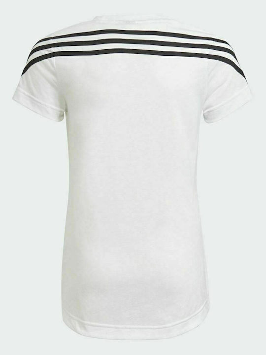 Детска Тениска Бяла 3-Stripes Graphic Girls' Tennis