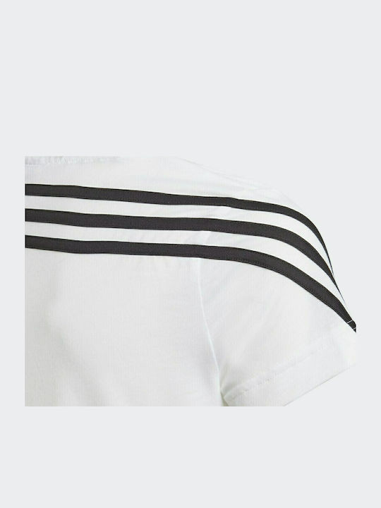 Детска Тениска Бяла 3-Stripes Graphic Girls' Tennis