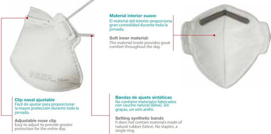 Climax 1720 FFP2 NR Protective Mask FFP2 White 06.1720 1pcs