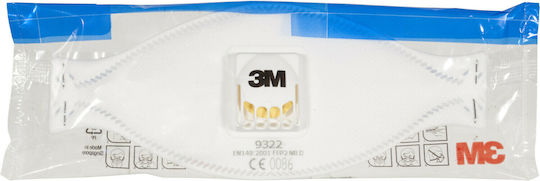 3M 9332+ Gen3 Μάσκα Προστασίας FFP3 με Βαλβίδα Λευκή 9332 1τμχ
