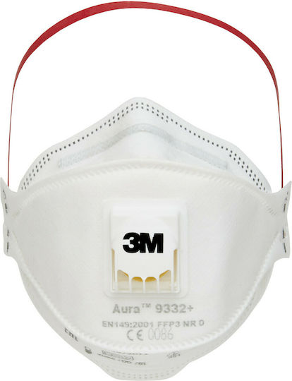 3M 9332+ Gen3 Μάσκα Προστασίας FFP3 με Βαλβίδα Λευκή 9332 1τμχ