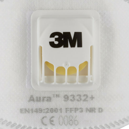 3M 9332+ Gen3 Μάσκα Προστασίας FFP3 με Βαλβίδα Λευκή 9332 1τμχ