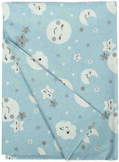Dimcol Sheet Set Single Cotton Smile 81 Blue 160x240cm 2pcs