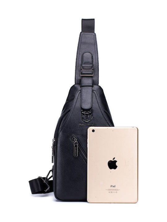 XB-131 Leather Men's Bag Sling Black