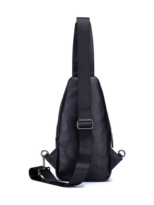 XB-131 Leather Men's Bag Sling Black