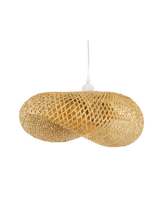 GloboStar Mexico Pendant Light Beige Boho Grid with Socket E27 65x46x30cm