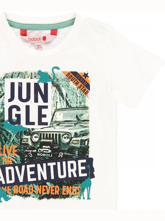 Kids' T-shirt White Jungle