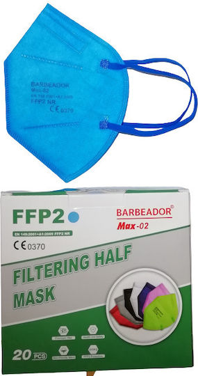 Max Barbeador Max-02 Filtering Half Mask FFP2 Mască de protecție FFP2 Albastru 20buc