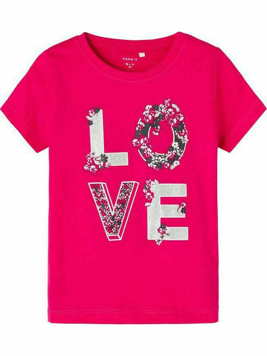 Kids' T-shirt Fuchsia Love