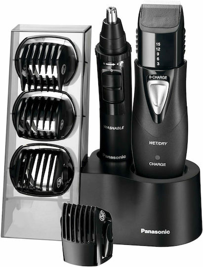 Panasonic Σετ Επαναφορτιζόμενης Κουρευτικής Μηχανής Μαύρο