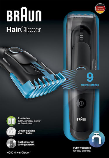 Braun Rechargeable Hair Clipper Black HC5010