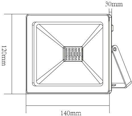 Aca Waterproof LED Floodlight 30W Warm White 3000K IP66