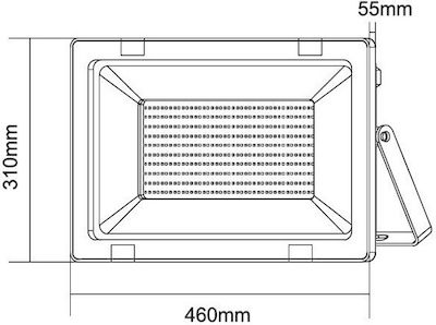 Aca Αδιάβροχος LED Προβολέας 300W Топло Бяло 3000К IP66