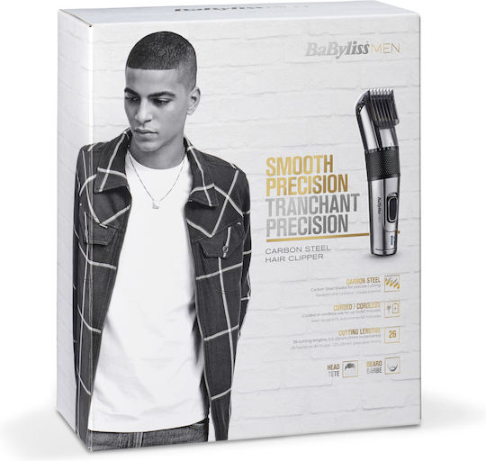 Babyliss Σετ Επαναφορτιζόμενης Κουρευτικής Μηχανής Ασημί E977E