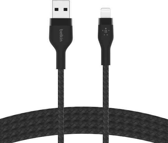 Belkin Braided USB-A to Lightning Cable 18W Black 1m (CAA010BT1MBK)