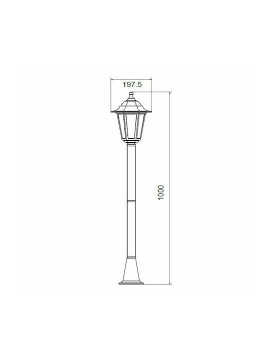 Aca Outdoor Floor Lamp Beitrag IP44 for E27 Bulb Weiß