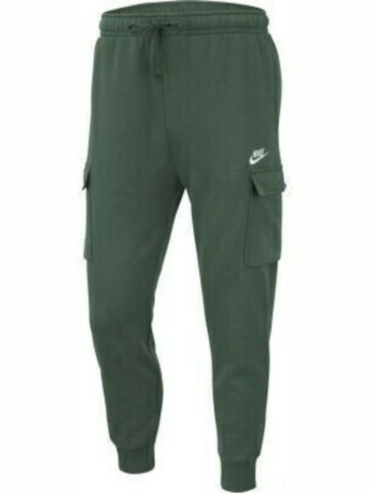 Sportswear Cargo Sweatpants with Elastic Green