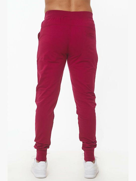 Sweatpants with Elastic Burgundy