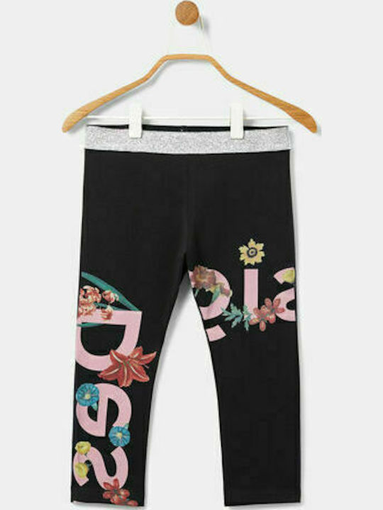 Kinder Leggings Capri Schwarz Vigo