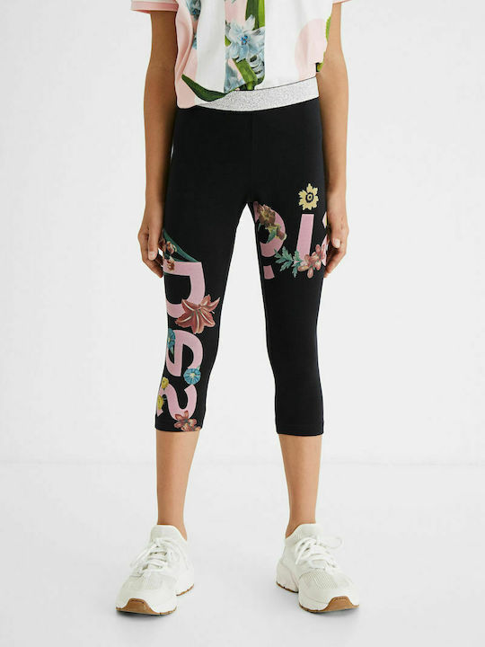 Kinder Leggings Capri Schwarz Vigo