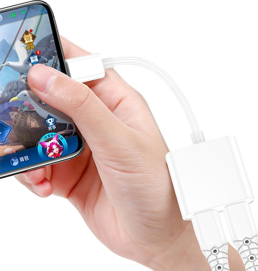 Leewello Μετατροπέας USB-C male σε USB-C 2x female Λευκό 1τμχ
