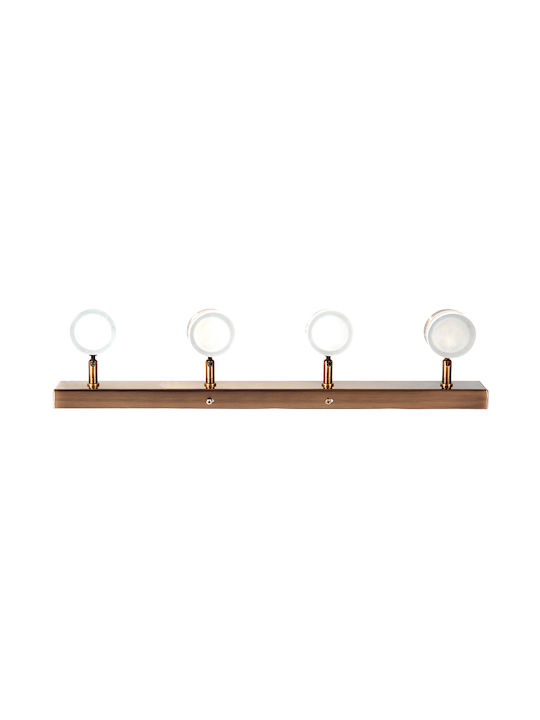 ARlight Modern Lamp Wall with Integrated LED and Natural White Light Copper 58x14x3cm