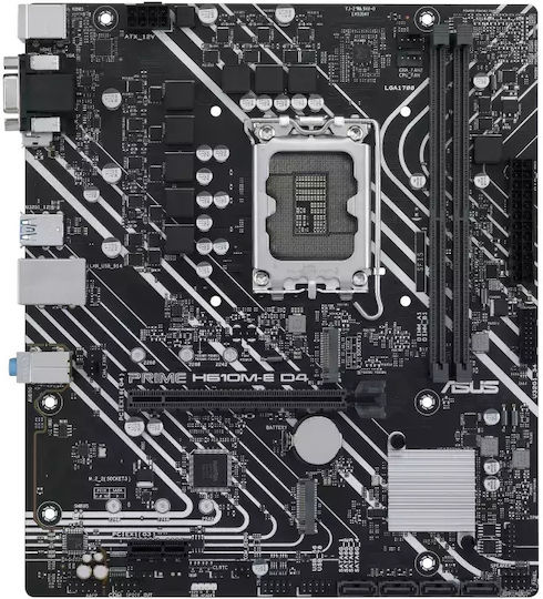 Asus Prime H610M-E D4-CSM Motherboard Micro ATX with Intel 1700 Socket