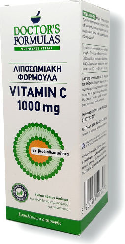 Doctor's Formulas Vitamin C Vitamin Liposomal Formula for Immune System Boost, the Skin & Antioxidant Action 1000mg 150ml