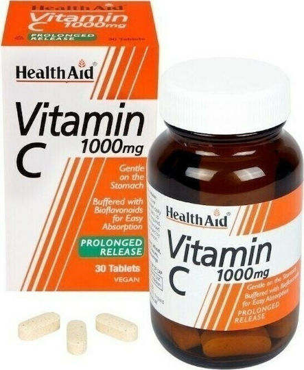 Health Aid Vitamin C Bioflavonoids 60 tabs Βιταμίνη για Ενίσχυση του Ανοσοποιητικού, τo Δέρμα & Αντιοξειδωτική δράση 1000mg 60 ταμπλέτες