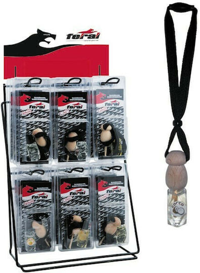 Feral Car Air Freshener Pendand Liquid Bottle with Wooden Cap Tobacco