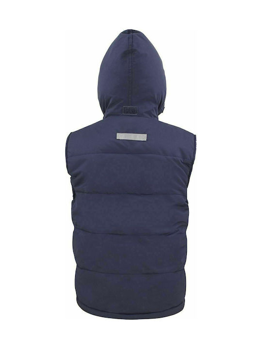 Kinder Gesteppt Ärmelloses Kurzes Kinderjacken & Winterjacken Navy Blau