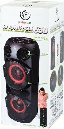 Rebeltec SoundBOX 630 Bluetooth Speaker 70W with Radio and Battery Life up to 8 hours Black