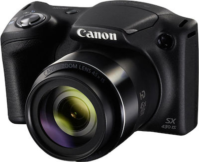 Canon PowerShot SX430 IS Compact Φωτογραφική Μηχανή 20.5MP Οπτικού Ζουμ 45x με Οθόνη 3" και Ανάλυση Video 1280 x 720 pixels Μαύρη