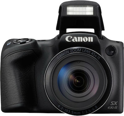 Canon PowerShot SX430 IS Compact Φωτογραφική Μηχανή 20.5MP Οπτικού Ζουμ 45x με Οθόνη 3" και Ανάλυση Video 1280 x 720 pixels Μαύρη