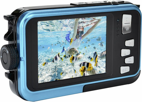 AgfaPhoto Realishot WP8000 Compact Φωτογραφική Μηχανή 8MP με Οθόνη 2.7" και Ανάλυση Video 2688 x 1520 pixels Μπλε