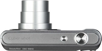 Sony W810 Kompakte Kamera 20.1MP Optischer Zoom 6x mit Bildschirmgröße 2.7" und Videoauflösung 1280 x 720 Pixel Silber