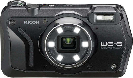 Ricoh WG-6 Компактен Фотоапарат 20МР Оптично Увеличение 5x Черна